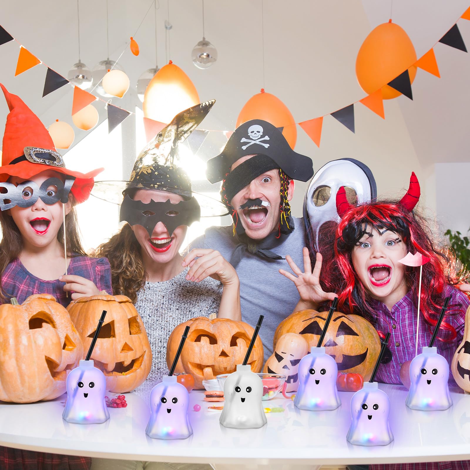 Amazon.co.jp: Zubebe ハロウィンゴーストシェイプグローインザダーク